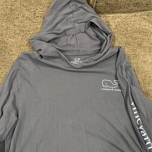 Vineyard Vines Gray Long Sleeve Hoodie Tee